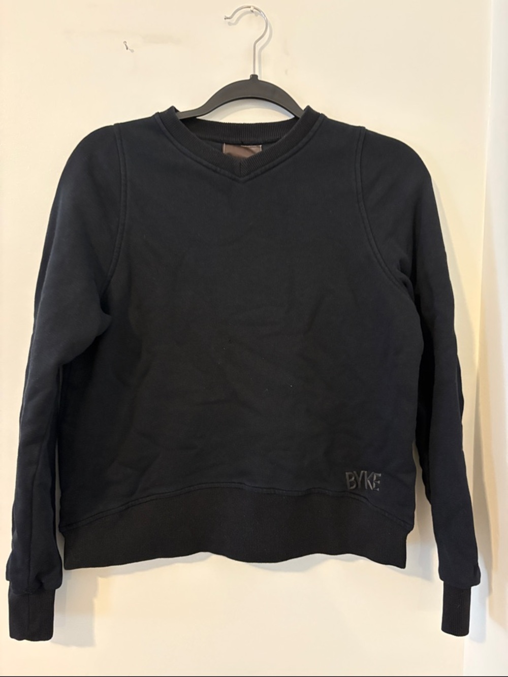 Women's Black V-Neck Sweatshirt